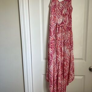 Ivy Street Paisley Sleeveless Maxi Palazzo wide Flowy jumpsuit  Size M